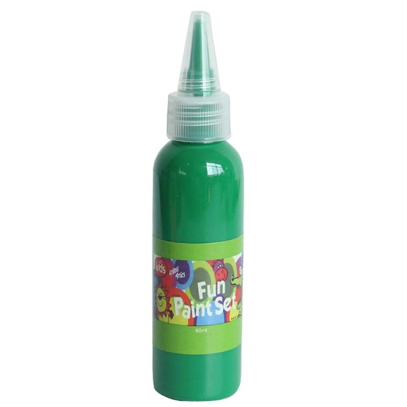 12 couleurs 60ml lavable doigt peinture sécurité et environnement enfants pigments bricolage pigment aquarelle protection dessin W6Z3: green