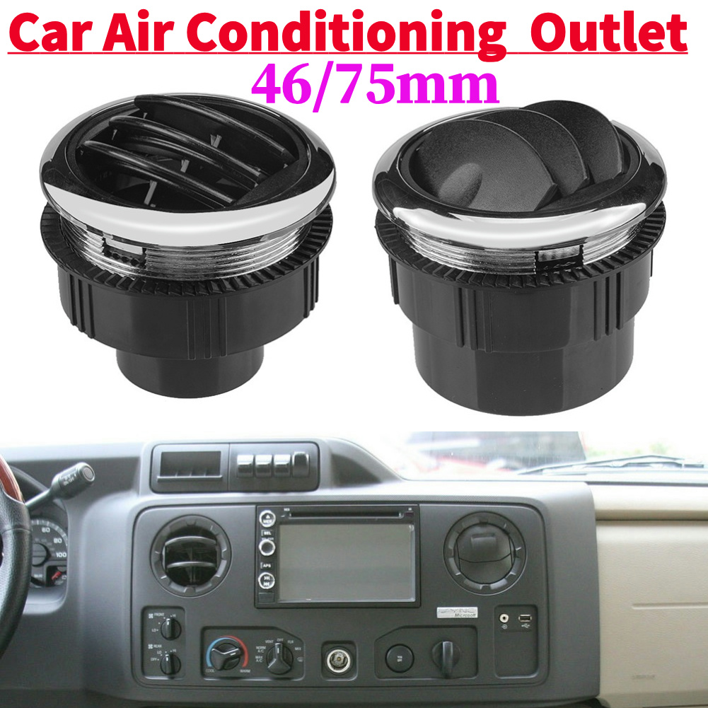 75mm 46mm Air Vent Universal Air Conditioning Outlet with Chrome for RV Bus Air Conditioner Vent Replacement Car Accessories