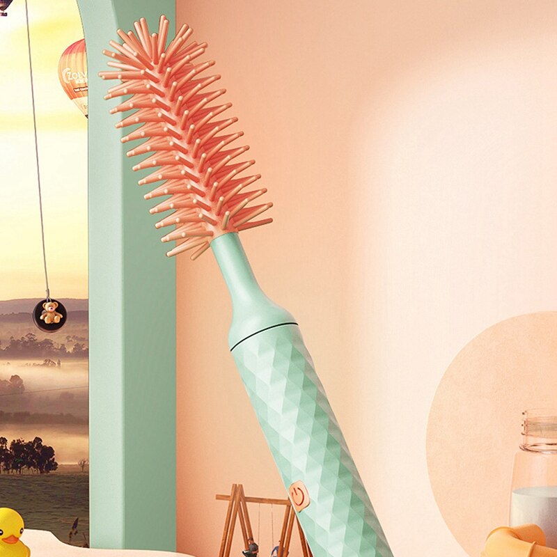 Elektrische Baby Flasche Pinsel, Flasche Reinigung einstellen Silikon Baby Nippel Stroh Reiniger Wasserdichte Elektrische Tasse Pinsel