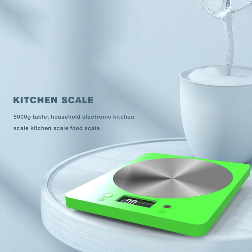 5000g Portable Digital Scale Household Slim Electronic Diet Scale Food Measuring Weight Kitchen LED Electronic Scales