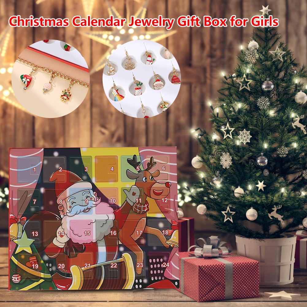 DIY Christmas Advent Calendar For Kids Jewelry Advent Calendars Charm Bracelets Necklace Christmas Children Box: Default Title