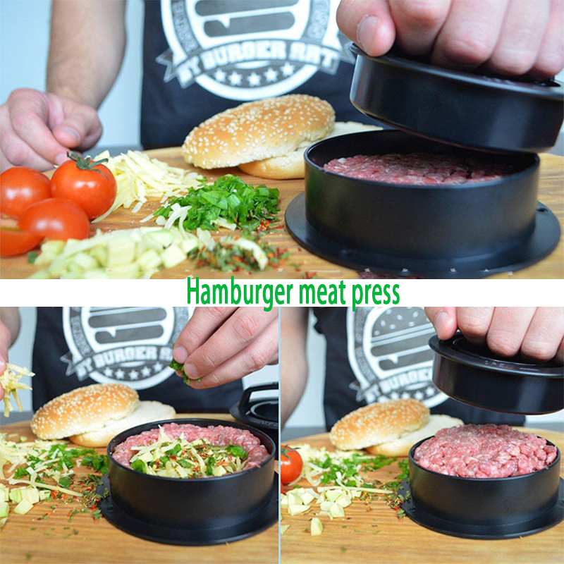 DIY Making Hamburger Tools Meat Device Multi-function Cutlets Shaped Pressure Mold 12.5*12.5*6cm Manual Burger Press Machines