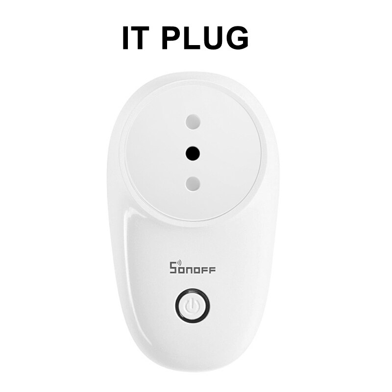 Sonoff S26 WiFi Smart Plug EU VS UK AU CN Automatisering Smart Home Afstandsbediening Socket Kit Switch Compatibel met Alexa google Thuis: IT Plug