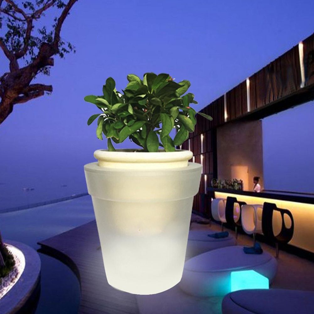 Miljömässigt solenergibelysning blomkruka trädgård landskap lampa belysning blomkruka utomhusgård ledde landskapsljus