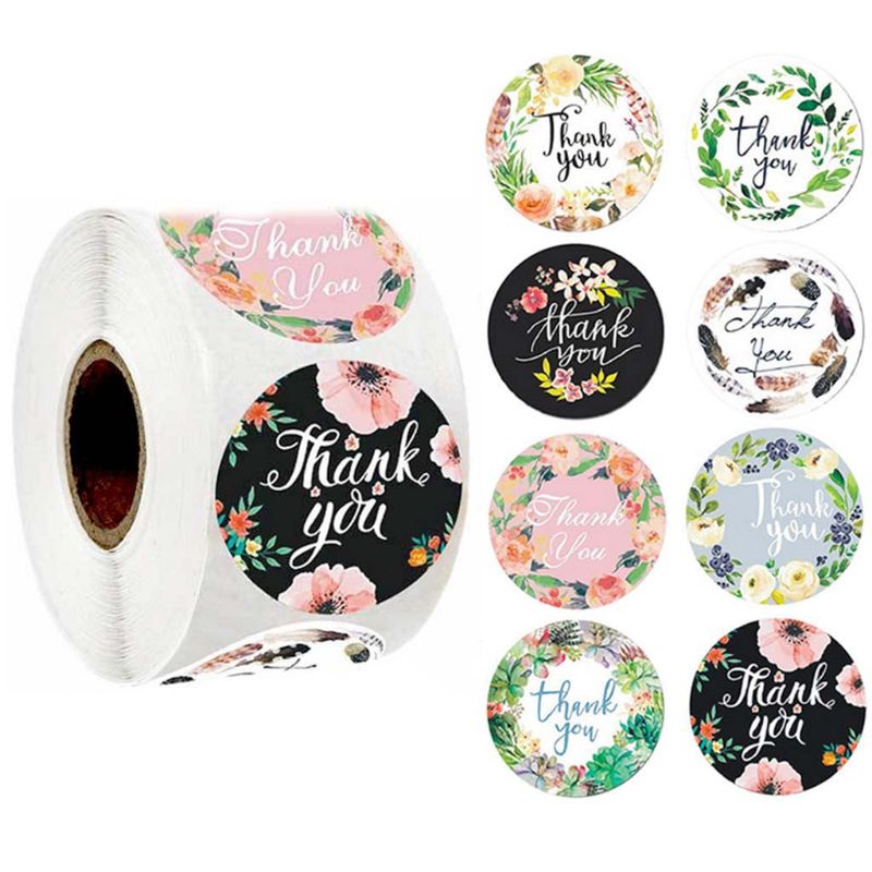 500pcs Round Thank You Stickers Scrapbooking DIY Seal Labels Wedding Party Package Stationery Invitations Sticker: 7