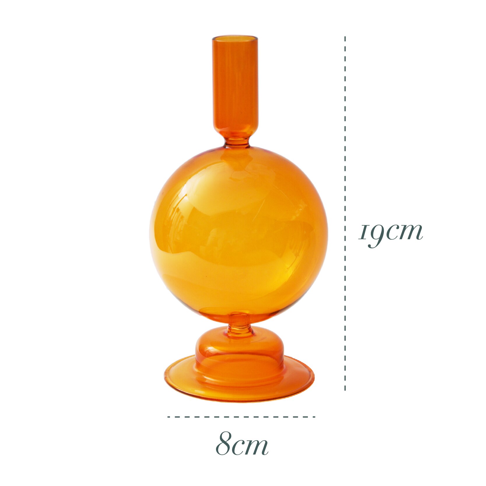 Oranje Glas Kandelaars Nordic Home Decor Wedding Party Diner Bij Kaarslicht Decoratie Woonkamer Kandelaar: 005-9