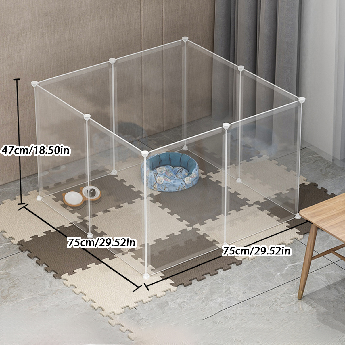 Clôture d'intérieur pour animaux de compagnie avec toilettes pour chien et chat, garde-corps de porte d'isolation gratuit, clôture pour chien de petite et moyenne taille: green