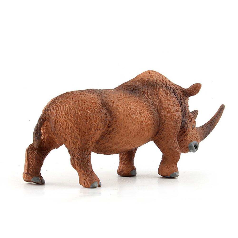 Wollige Rhinoceros Figuur Dier Speelgoed Veilig Coelodonta Rhino Model Collector Kids Kind Educatief Speelgoed Massief Ornament Speelgoed