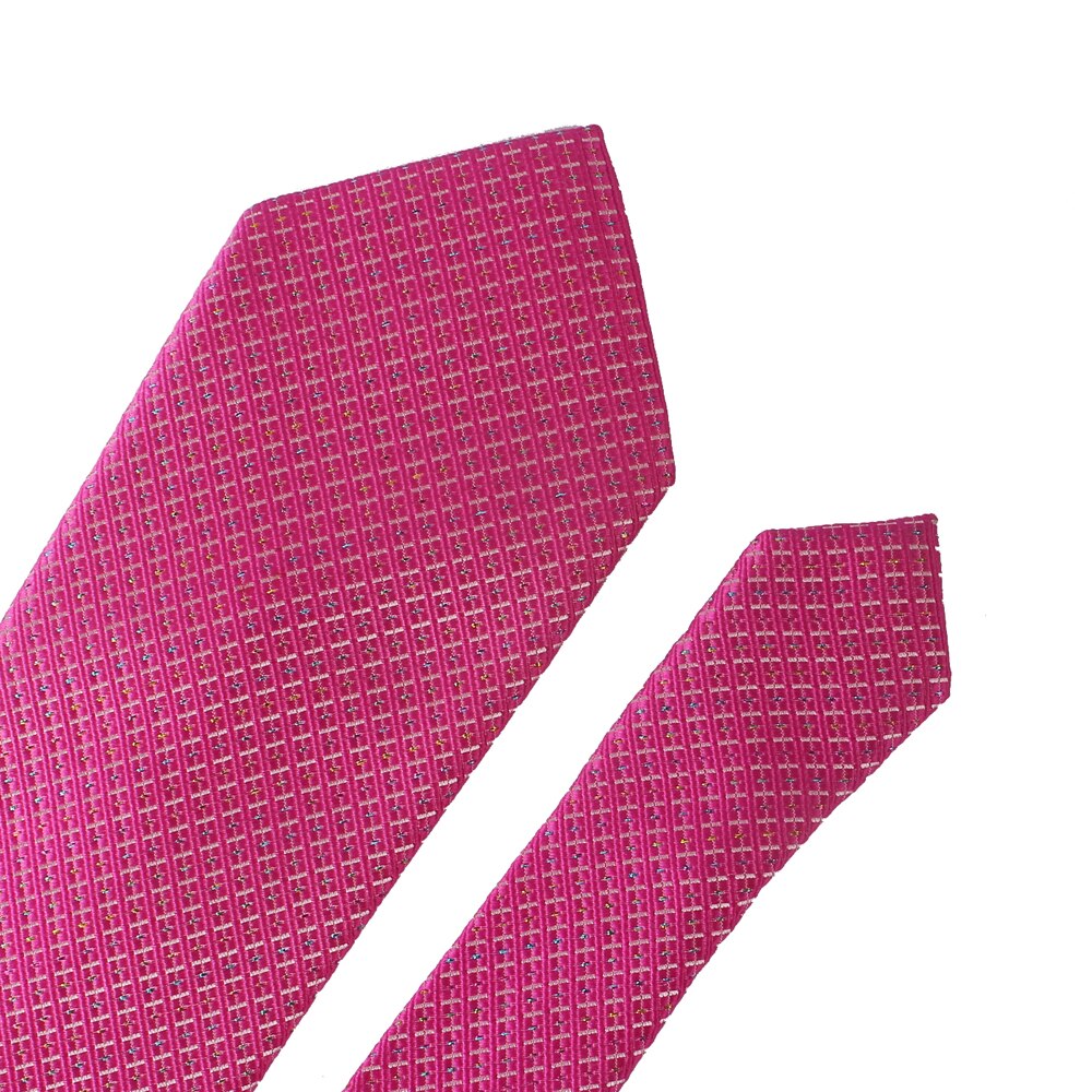Silke hals slips til mænd jacquard mænd slips til bryllup forretning 8 cm brede plaid slips klassiske dragter hals slips