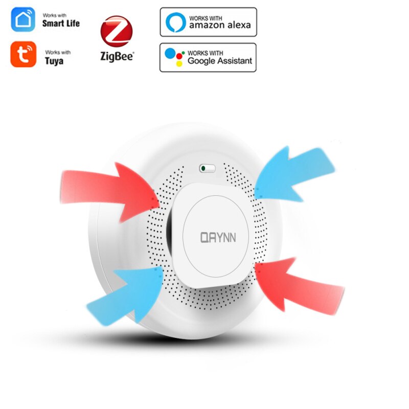 1PC Smoke Detector Real-time Dual-sensor Detection Sound And Light Alarm App Remote Control Smoke Alarm Fire Protection System