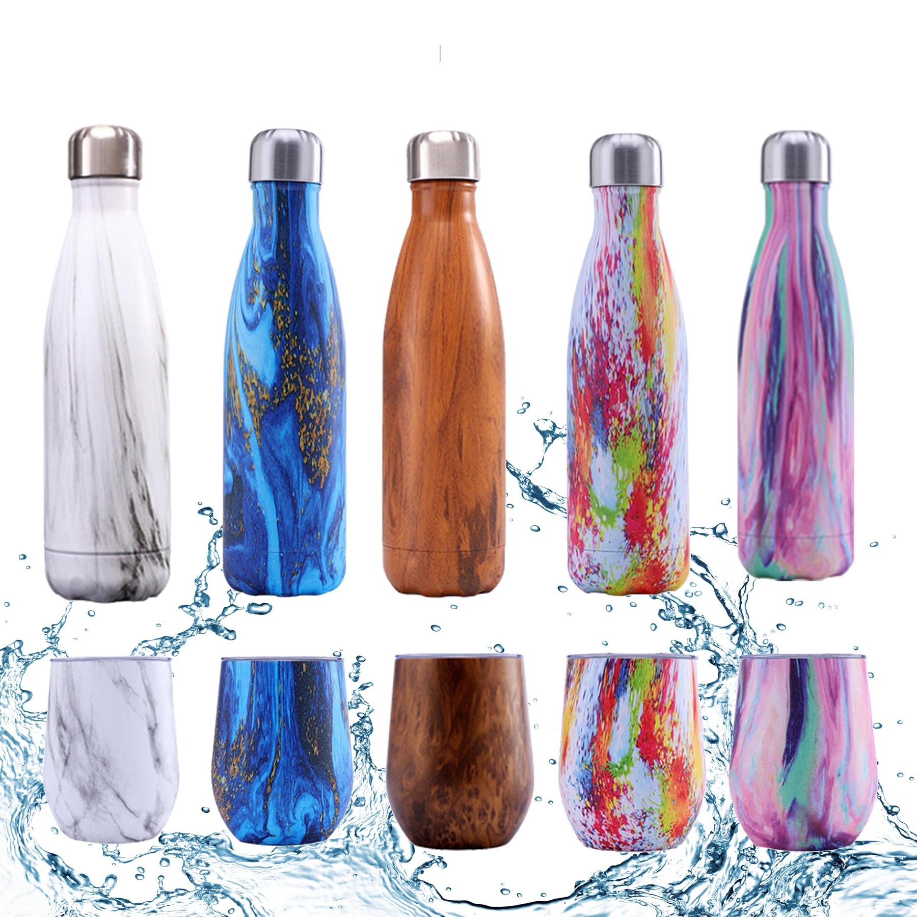 Moderne Mate Cup En Bombilla Set (Yerba Mate Cup) -Yerba Mate Set Dubbelwandige 18/8 Rvs