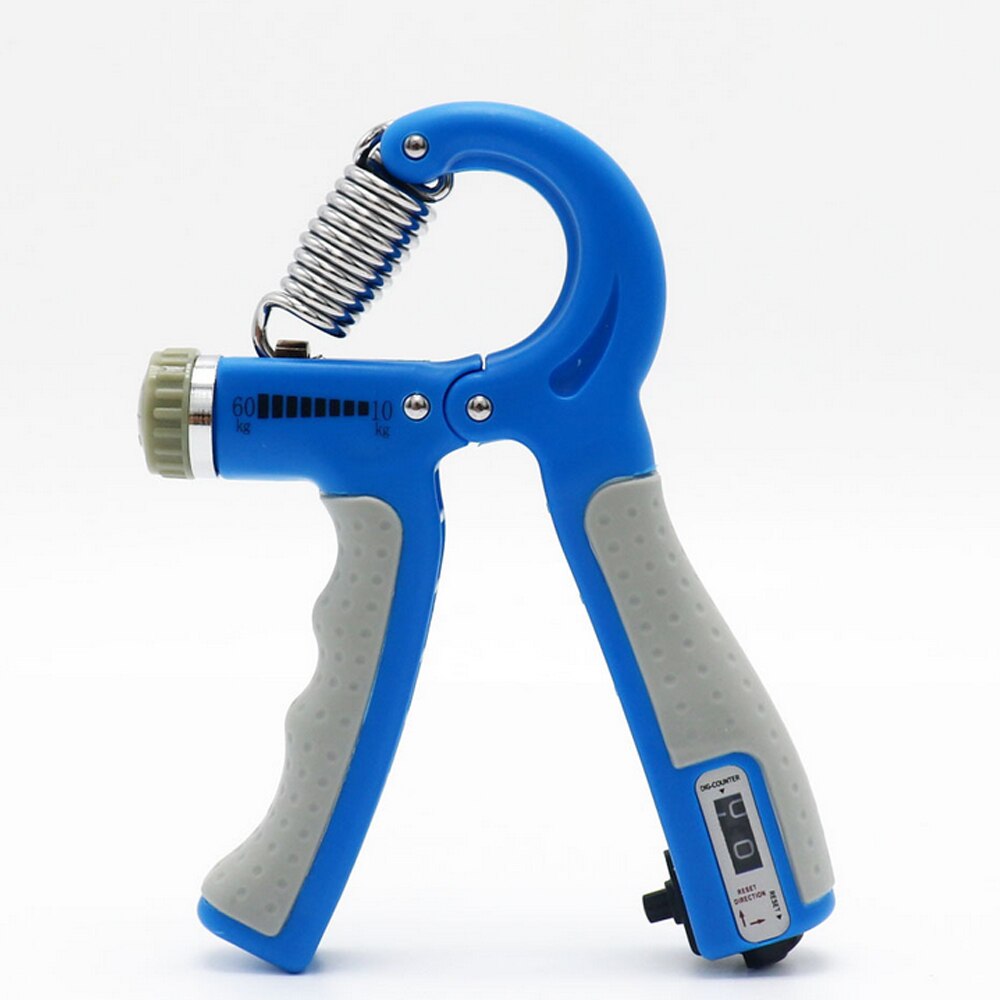 10-60Kg Verstelbare Heavy Gripper Fitness Hand Exerciser Grip Fatgrip Pols Verhogen Sterkte Lente Vingerknelbeveiliging Carpaal Expander: Blue