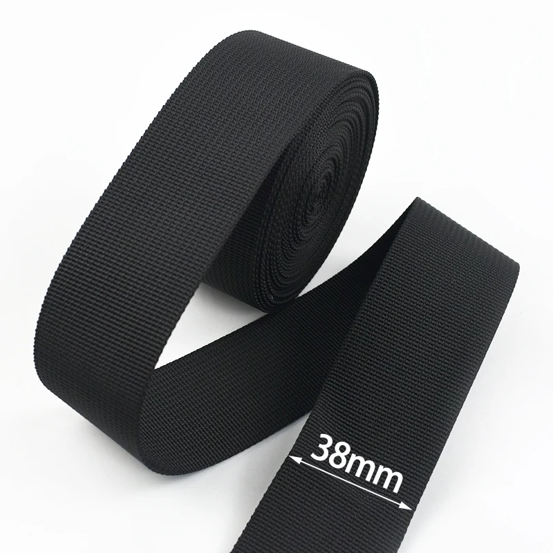 2-20 metros 20-50mm correias de náilon 1mm de espessura fitas de costura pretas banda para saco cinta mochila cinto diy roupas fita acessórios: Ouro / Dourado / XL