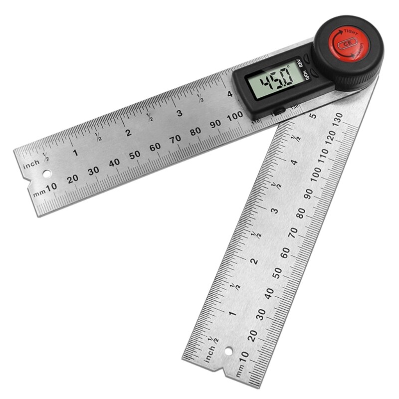 360 Degree Stainless Steel Digital Angle Ruler Gauge Finder Meter Protractor Measure Compatible with Woodworking