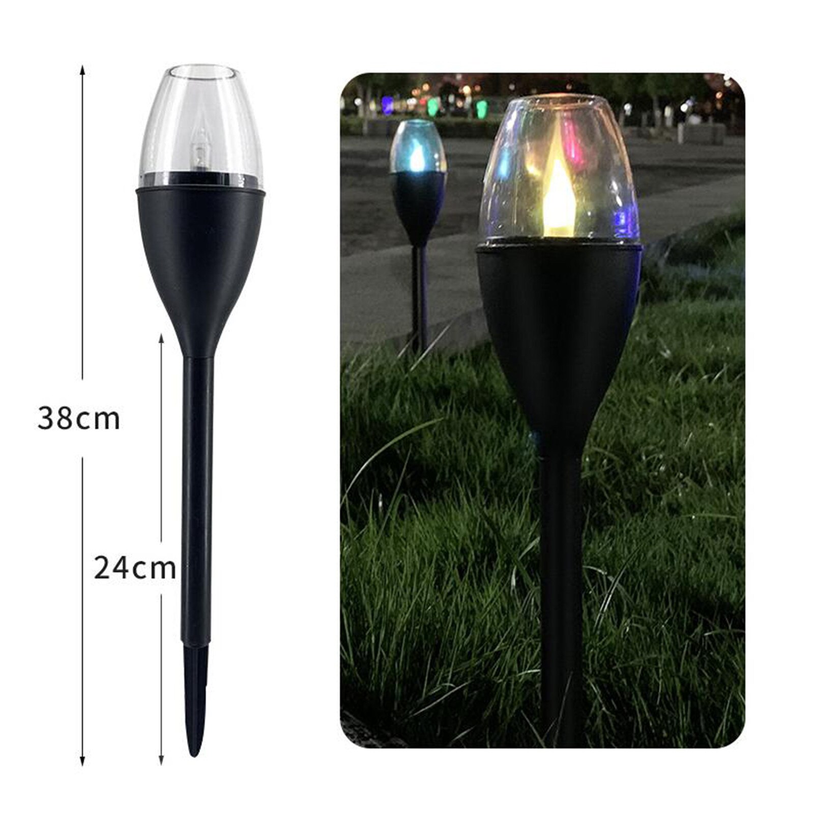 Solar Lights Outdoor Pathway Light Decorative Garden Stake Decorations Waterproof Path Landscape Lighting Bright White LED Lamp