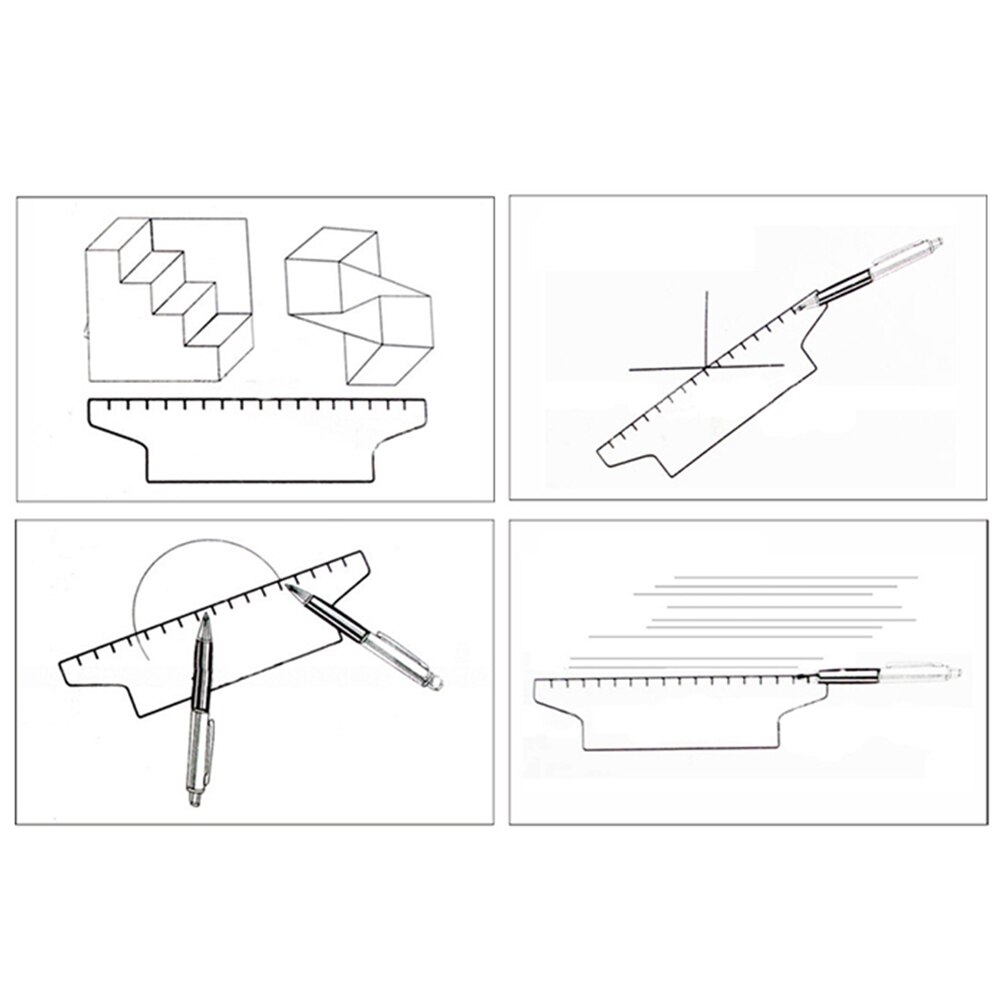 Multi-purpose Rolling Ruler for drawing Angle Parallel Ruler Universal Foot Angle Rule Balancing Scale Drawing Reglas