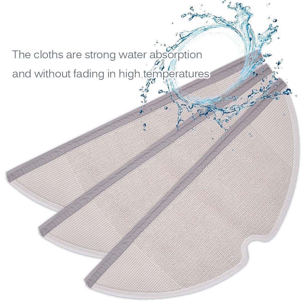Convient pour Xiaomi Roborock S50 S51 S5 S55 robot aspirateur 2 pièces de rechange Kits chiffon de nettoyage réservoir d'eau filtre remplacemen