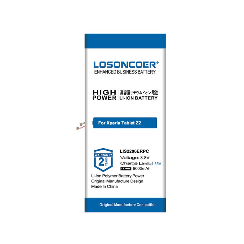 Batterie LIS2206ERPC pour tablette SONY Xperia Z2 SGP541CN SGP511 SGP512 SGP521 SGP541 SGP551, 9000mAh, en stock