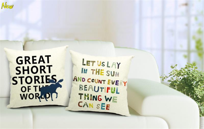 Without Core Cushions Cotton Linen/European style Sofa Decorative Throw Pillows 45*45cm