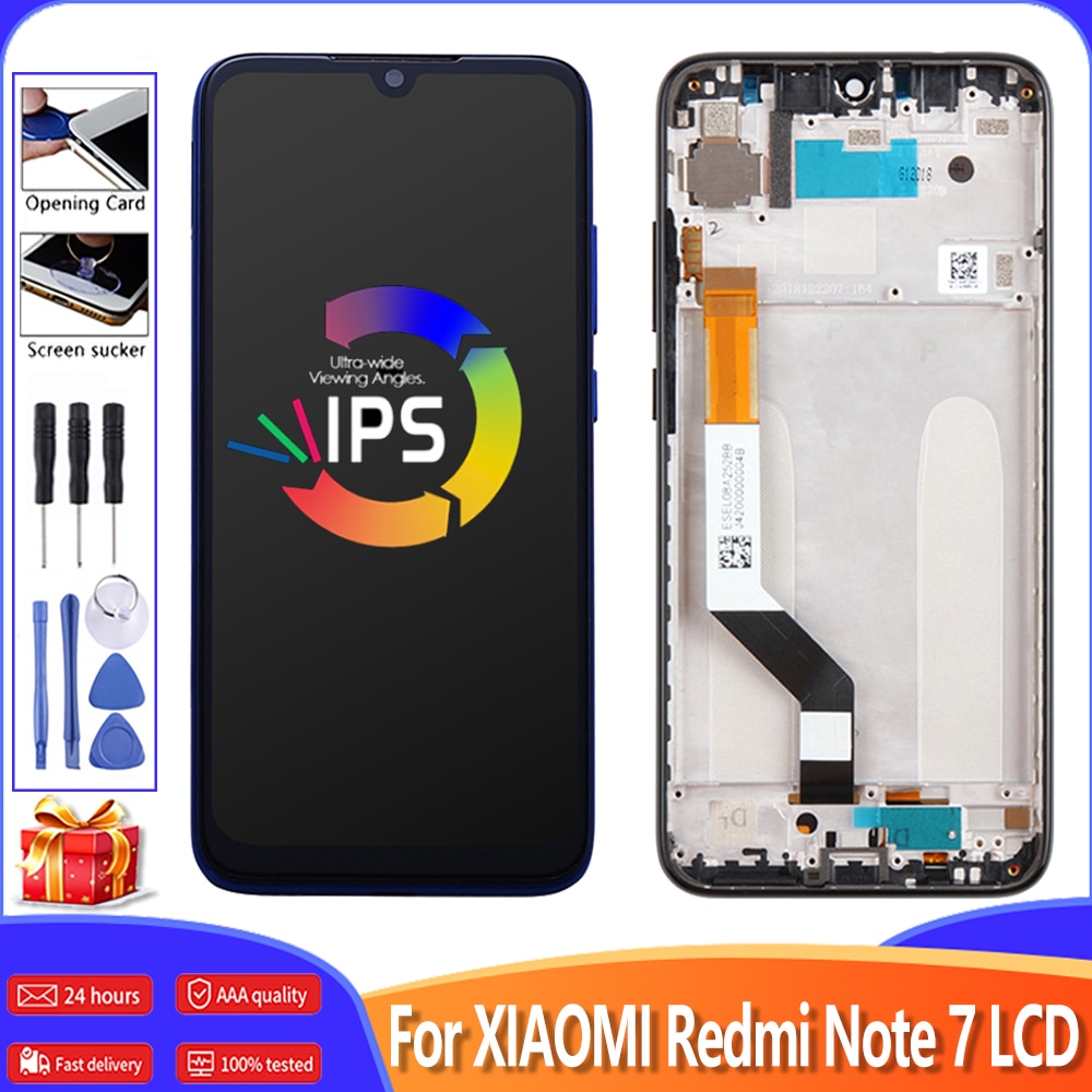 Pantalla LCD AAA ++ para Xiaomi Redmi Note 7, pantalla táctil con Marco, digitalizador, repuesto solo para Redmi Note 7