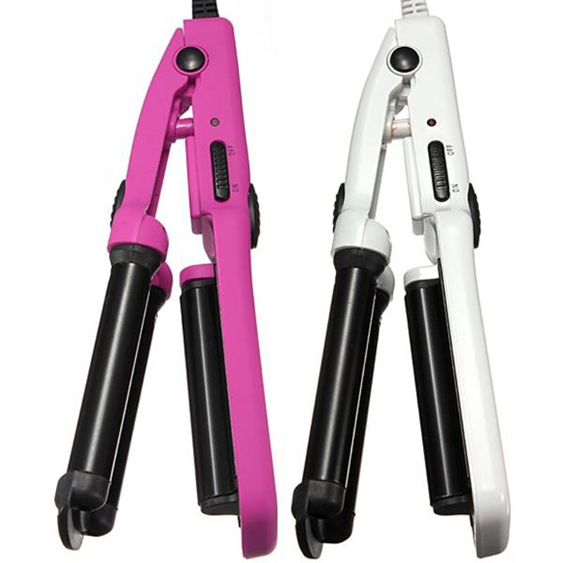 Mini Ceramic Hair Crimper Curler Curling Iron Tong Waving Wand Roller Salon