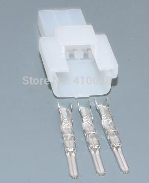 worldgolden 2.3mm 3pin female male car wiring connector auto electrical connector plug 6090-1131 6090-1136: 100set male