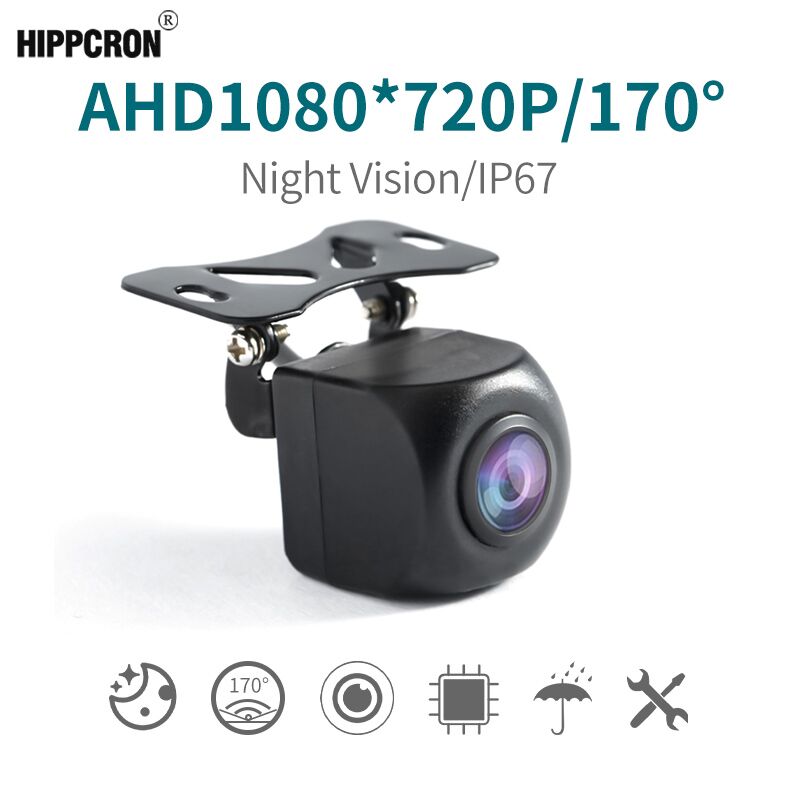 Hippcron Car Rear View Camera Night Vision For Auto Parking Monitor Waterproof 170 Degree Angle AHD Video