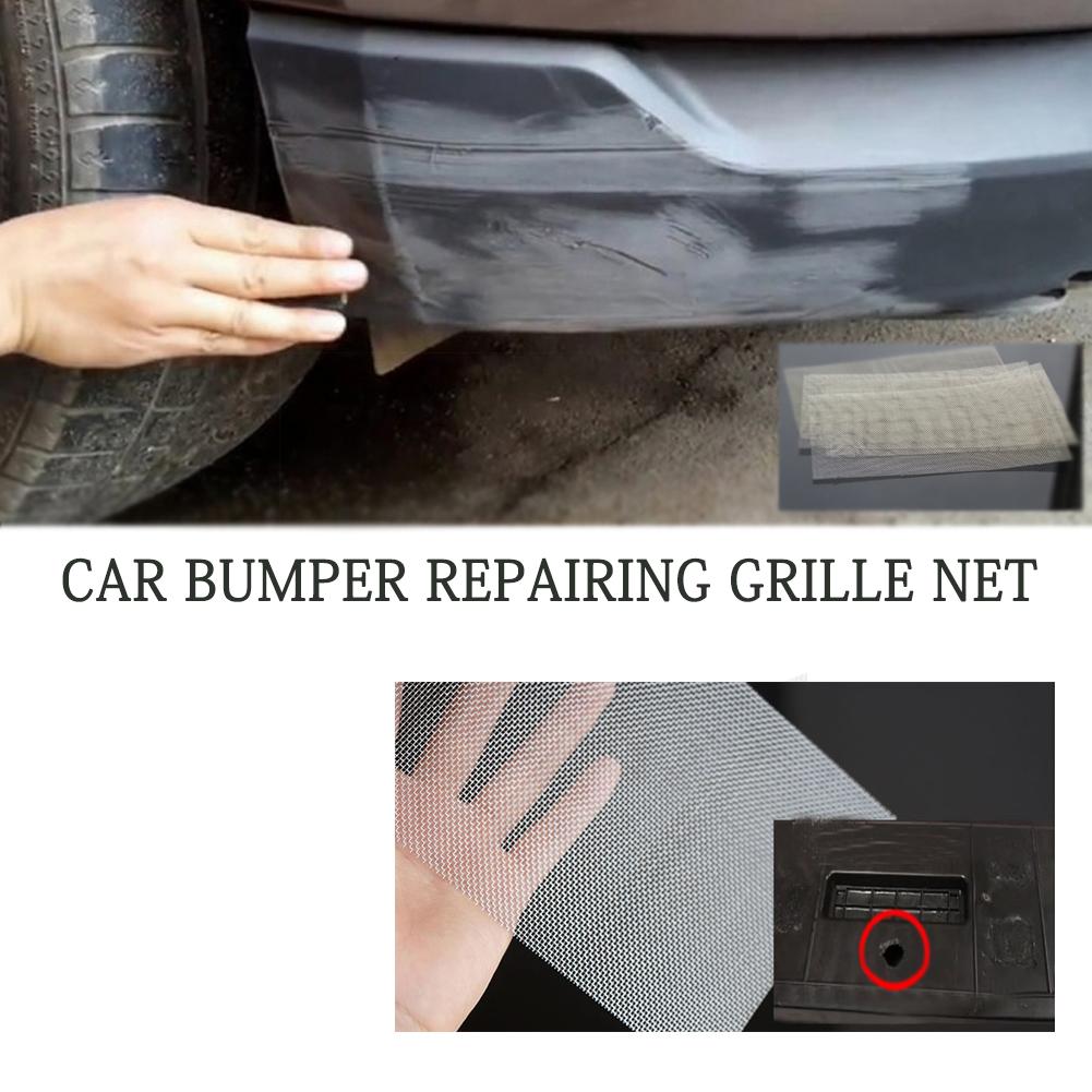 1pc bil kofanger rustfrit stål reparationsnet plast revne reparation hul reparation mesh net