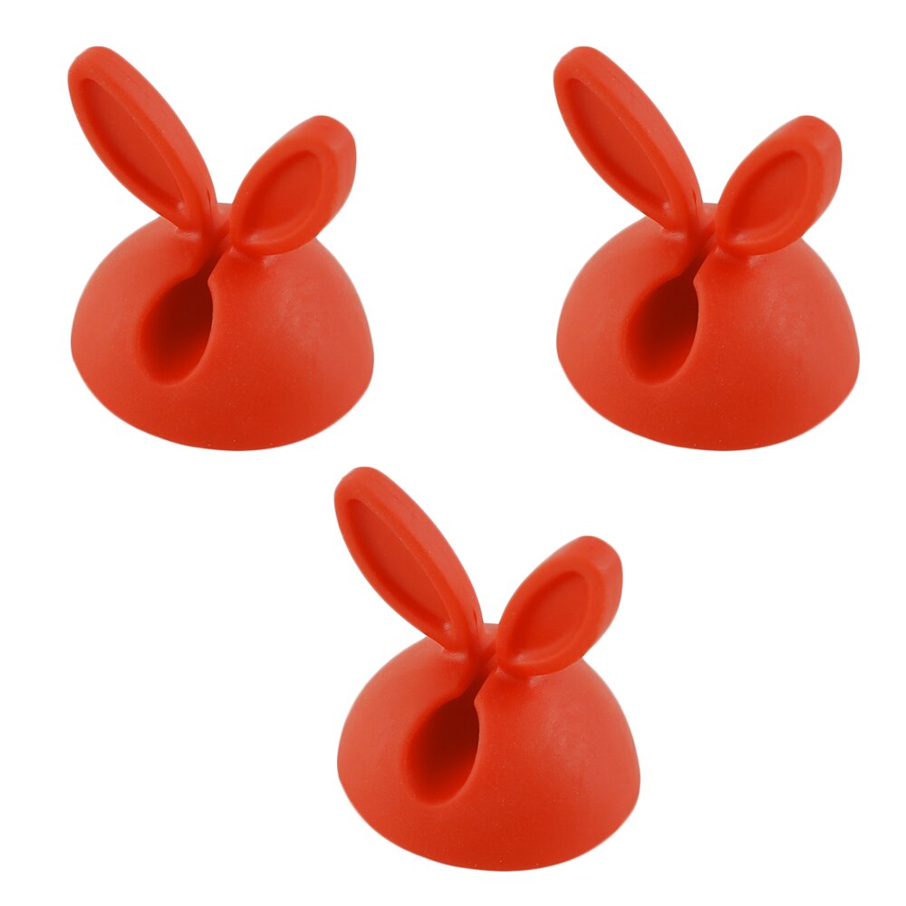 Fixateur universel de câble d'oreille de lapin, organisateur de ligne de bureau, de chargeur de tableau de bord de voiture: red 3