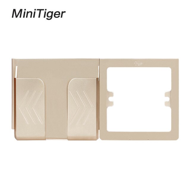 Minitiger Black Grey Wall Socket Phone Holder Smartphone Accessories Stand Support For Mobile Phone One / Two Phone Holder: Gold-1