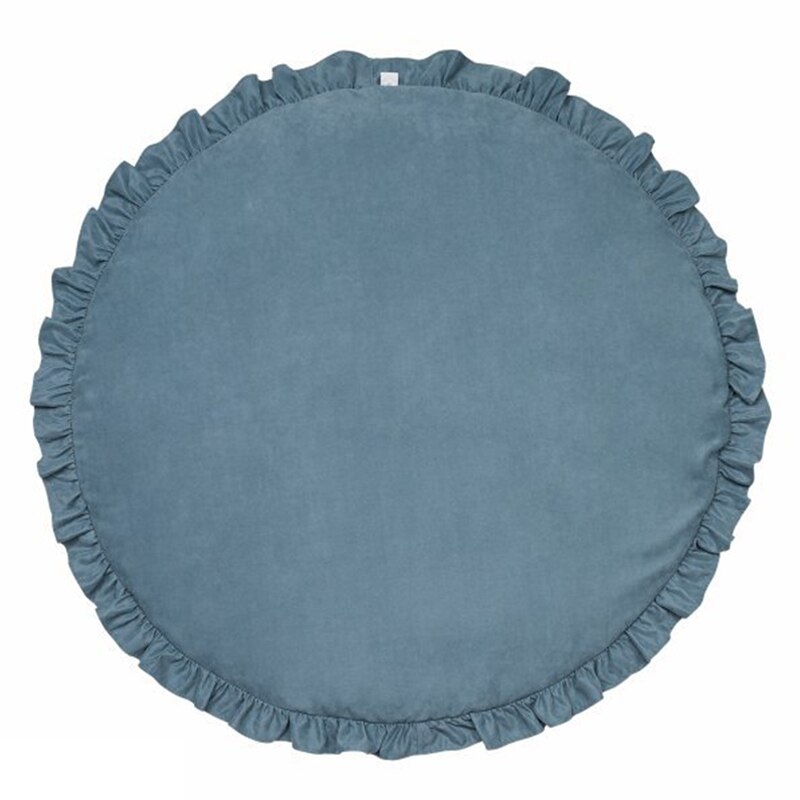 Play Mat Cartoon Animal Baby Mat Newborn Infant Crawling Blanket Cotton Round Floor Carpet Rugs Mat for Kids Room Nursery Decor: Dark Green
