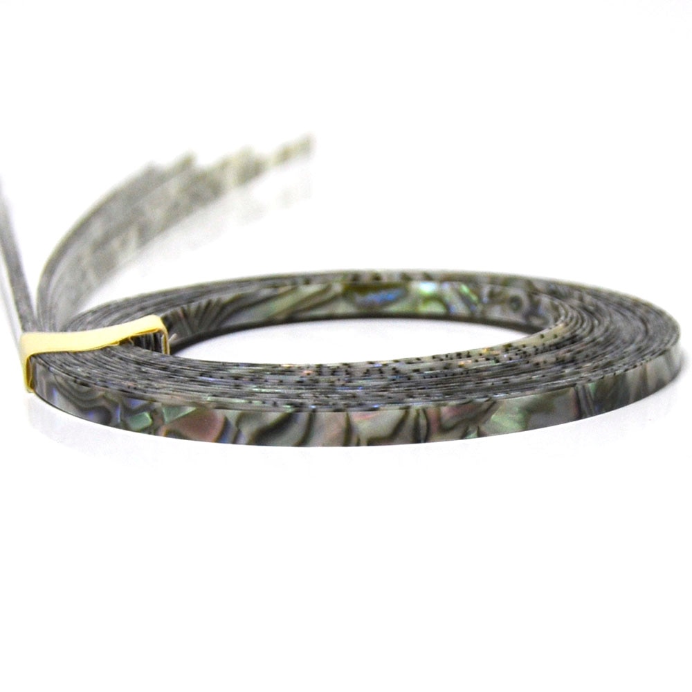 10 stk/parti 5mm x 1000mm abalone hvit perle tiger stripe celluloid strimler gitar bindende purfling kant