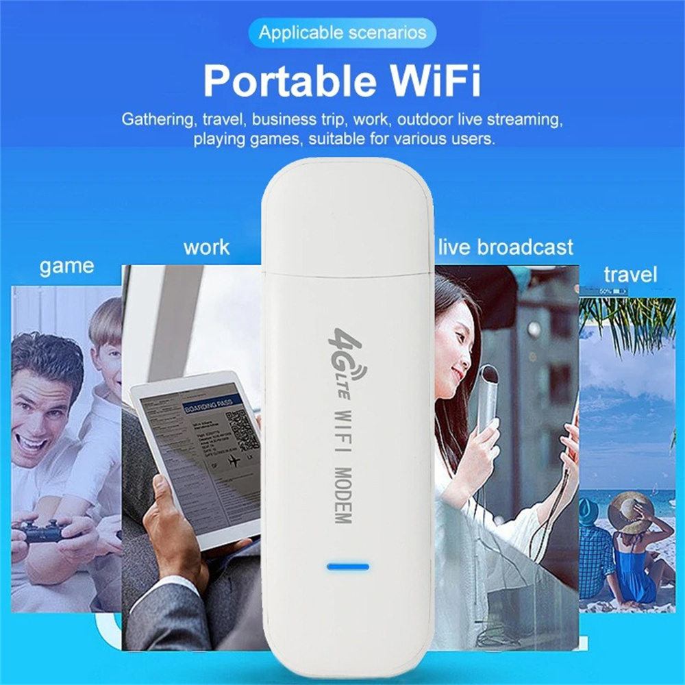 Router WiFi Mobilny 4G 150Mbps 4G LTE Bezprzewodowy Modem USB Dongle Karta SIM Kieszonkowy Hotspot WiFi Szerokopasmowy do Domu Biura