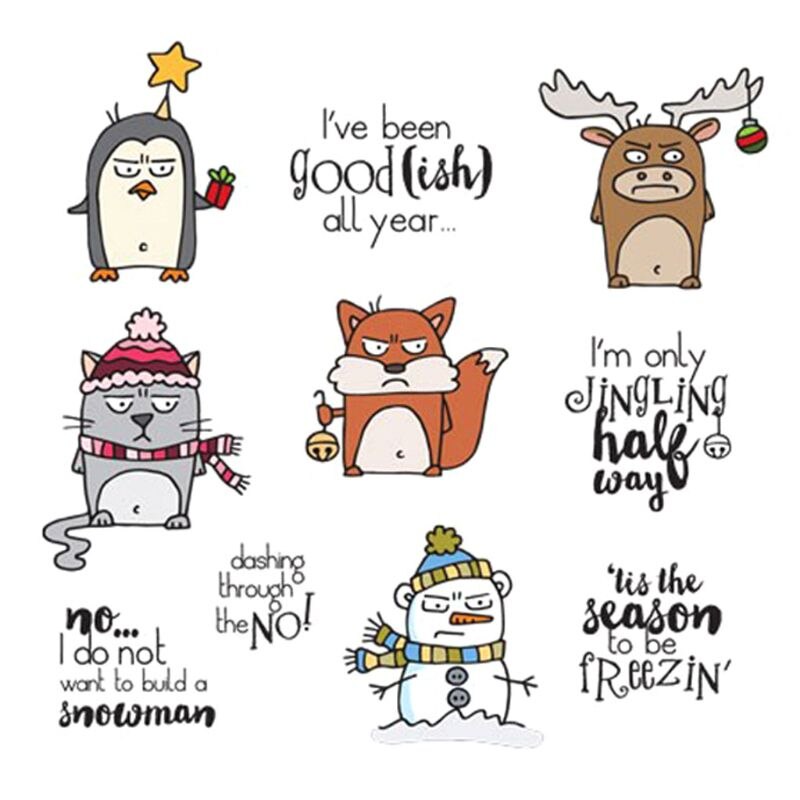 Christmas Animals Silicone Clear Seal Stamp DIY Scrapbooking Embossing Photo Album Decorative Paper Card Craft: 1