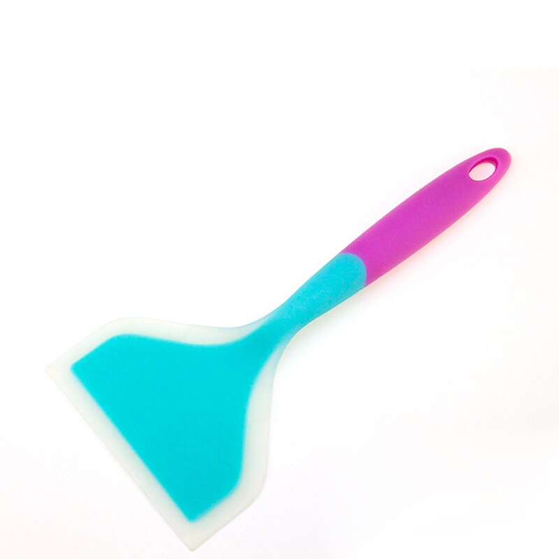 Spatule en Silicone viande œuf viande boeuf | Grattoir de cuisine, large pelle à Pizza antiadhésifs toupets lève-aliments, ustensiles de cuisine domestiques: Blue