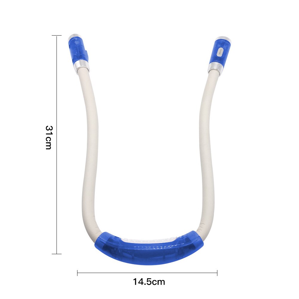 4 standen nieuwigheid nek knuffel boek licht handsfree nek licht led nachtlampje zaklamp voor slaapkamer verlichting of buiten leeslamp