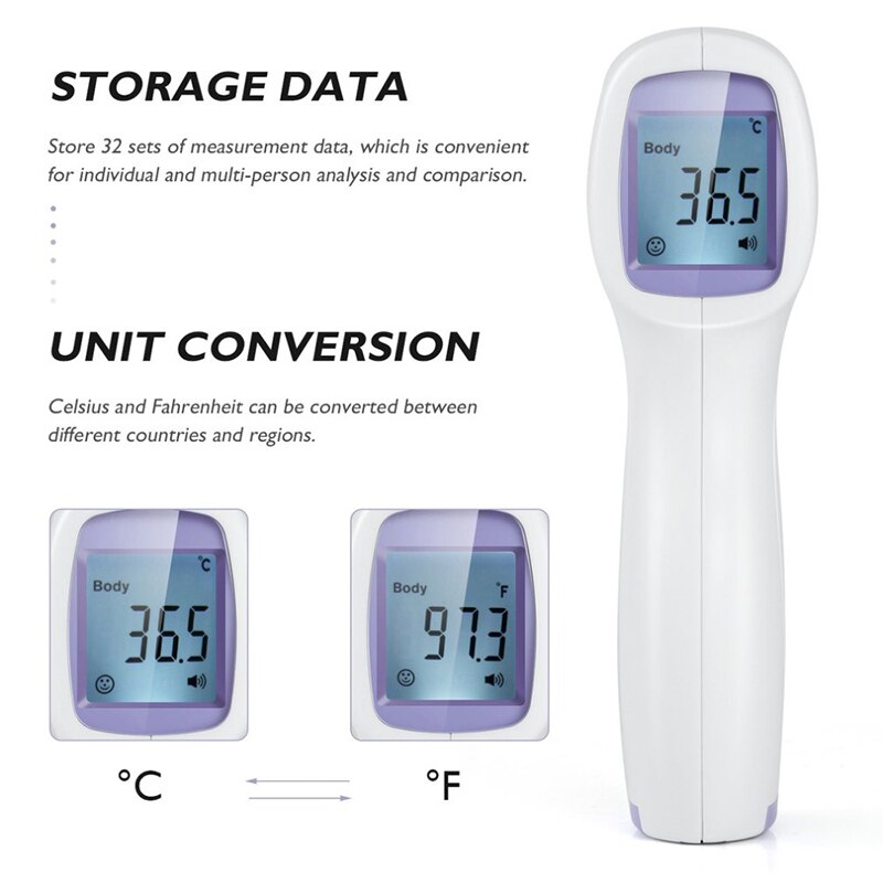 electric thermometer measure body temperature digital infrarred forehead thermometer non contact children thermometer