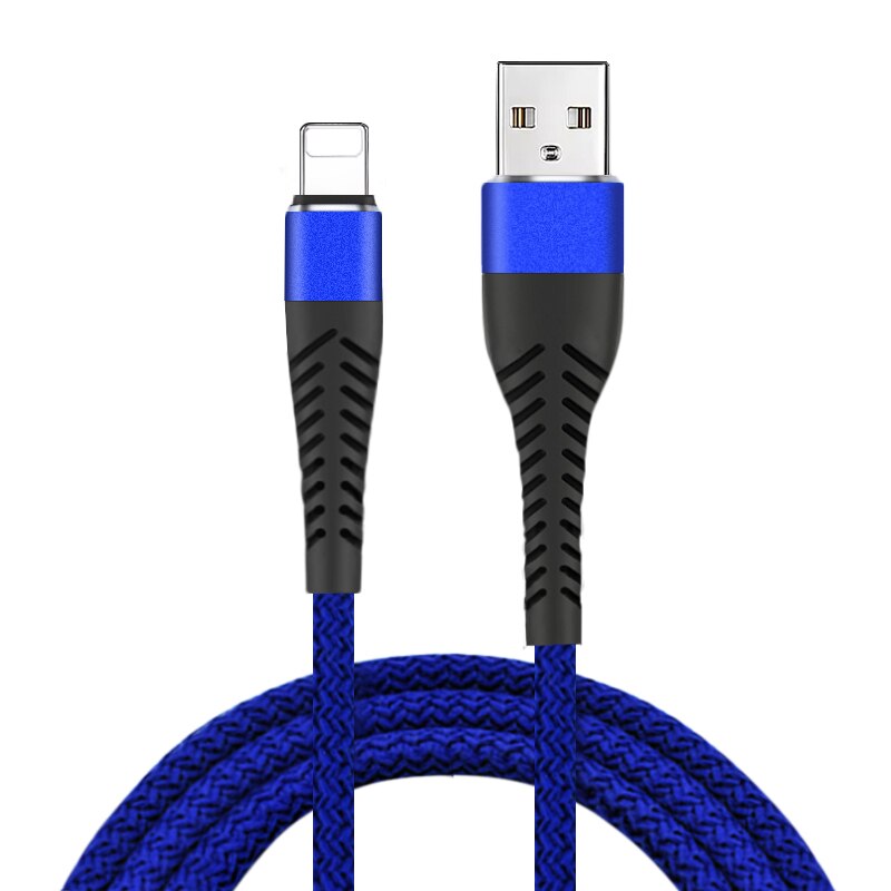 1m 2m 3m Herkunft USB Daten synchronisieren Ladegerät Kabel für iPhone X XS XR 11 Profi Max 5 5s 6 6S 7 8 Plus Schnelle Ladung Telefon Langes Kabel: Blau / 0.2m