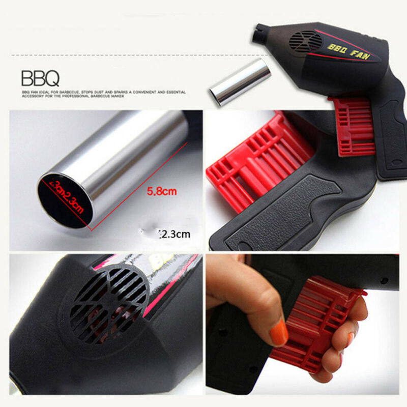 Manual/Electric BBQ Fan Air Blower Outdoor Picnic Grill Barbecue Cooking Tool