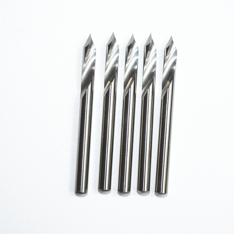 3.175mm*60 grader *0.1mm 1 räfflor graveringsfräs, aluminium koppar mdf träfräs, konfräs: 5 stycken