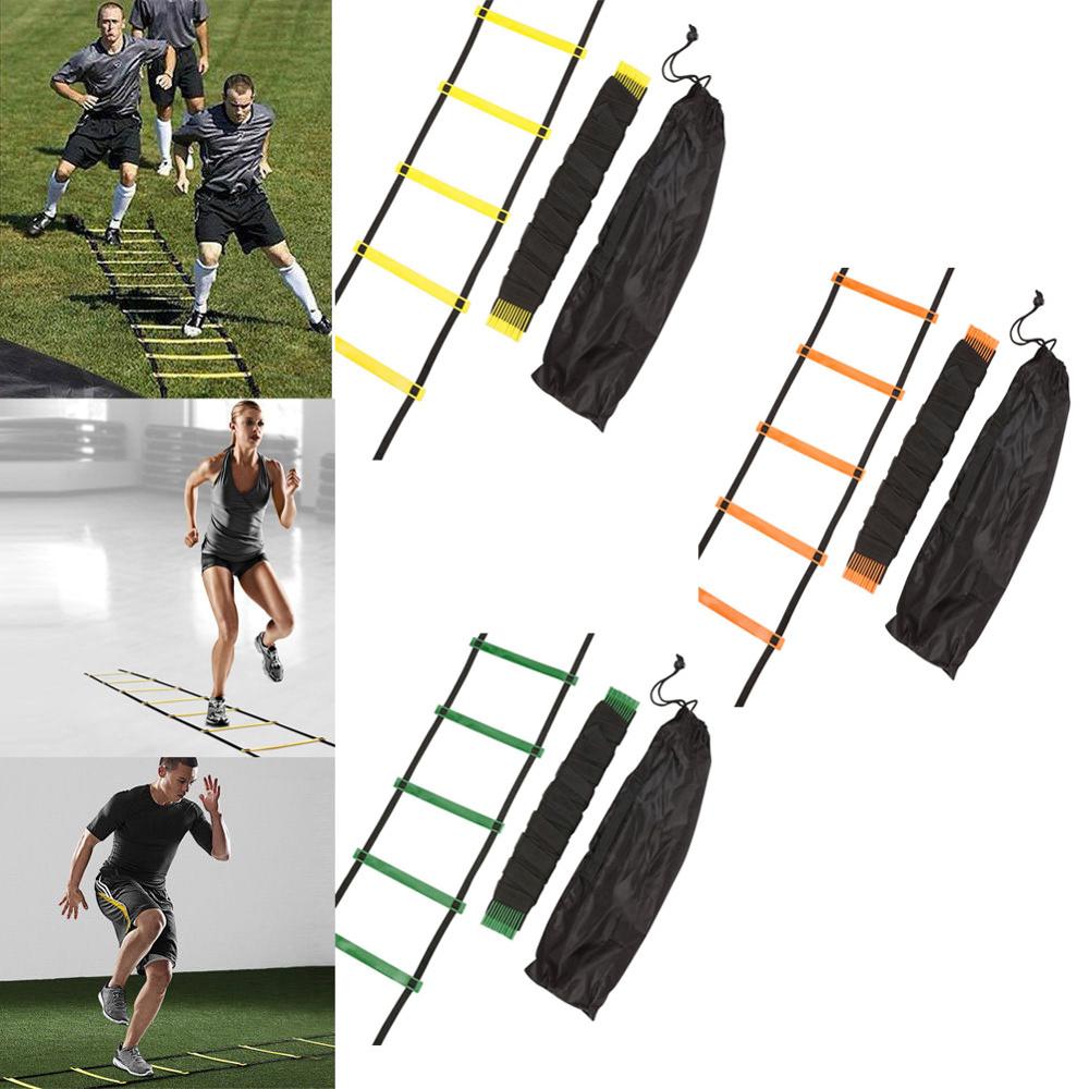 6/7/8/12/14 sprosse Nylon Riemen Agilität Leiter Treppen FußBall FußBall Geschwindigkeit Sport treppe Leiter Sport Ausrügestochen