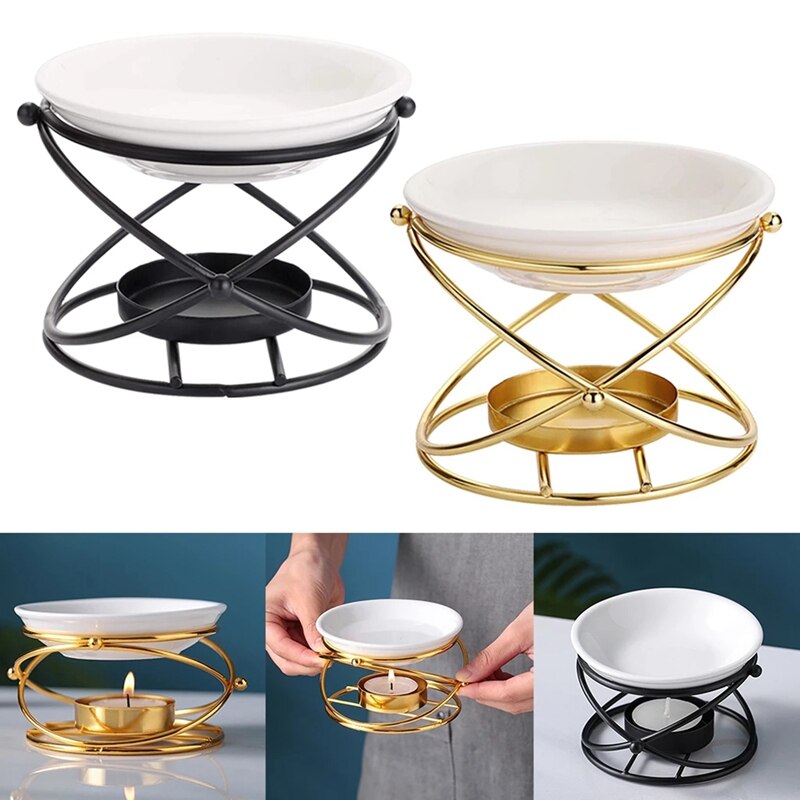 Oil Burner Wax Melt Ceramic Candle Holder Aroma Oil Warmer Spa Yoga Room Meditation Home Decoration Essential Oil