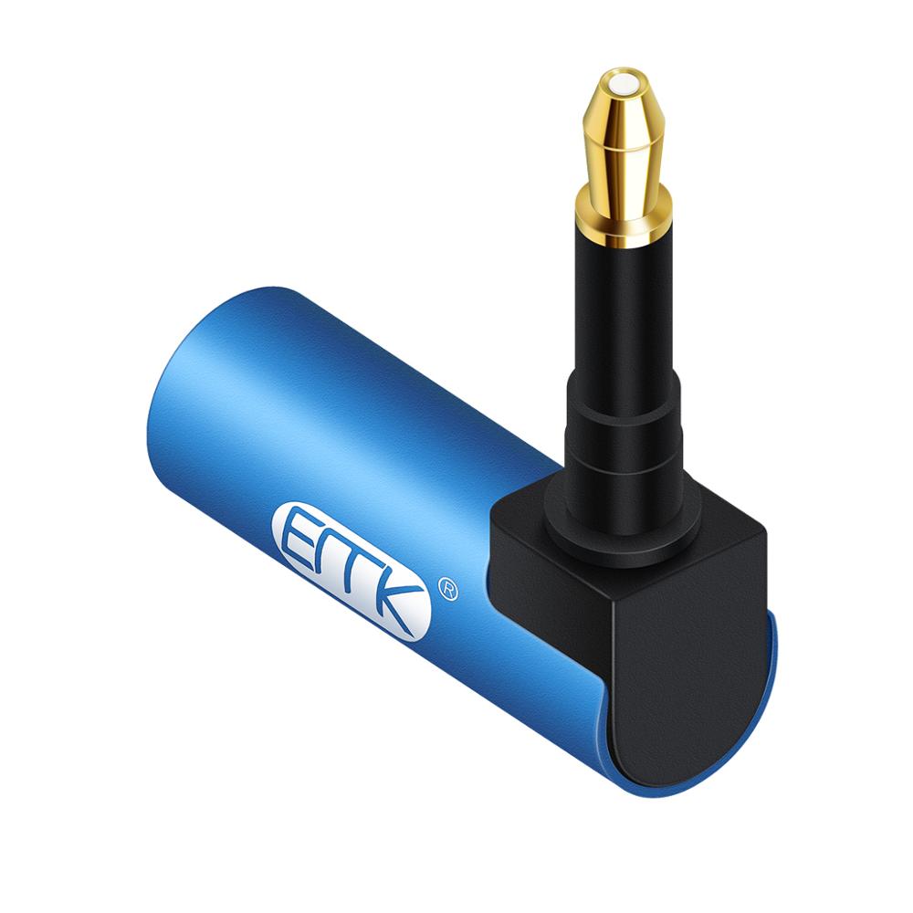 EMK 3.5mm Optical Audio Cable 3.5 Mini Optical Connector to Digital SPDIF Toslink 90 degree right angle adapter Speaker Sounbar