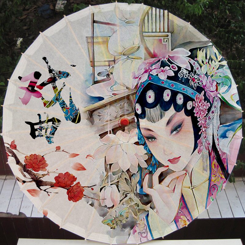 Bridal Umbrellas Wedding Floral Umbrella for Women Cosplay Oil Paper Parasol Women Photo Props Wedding Ornament: 6
