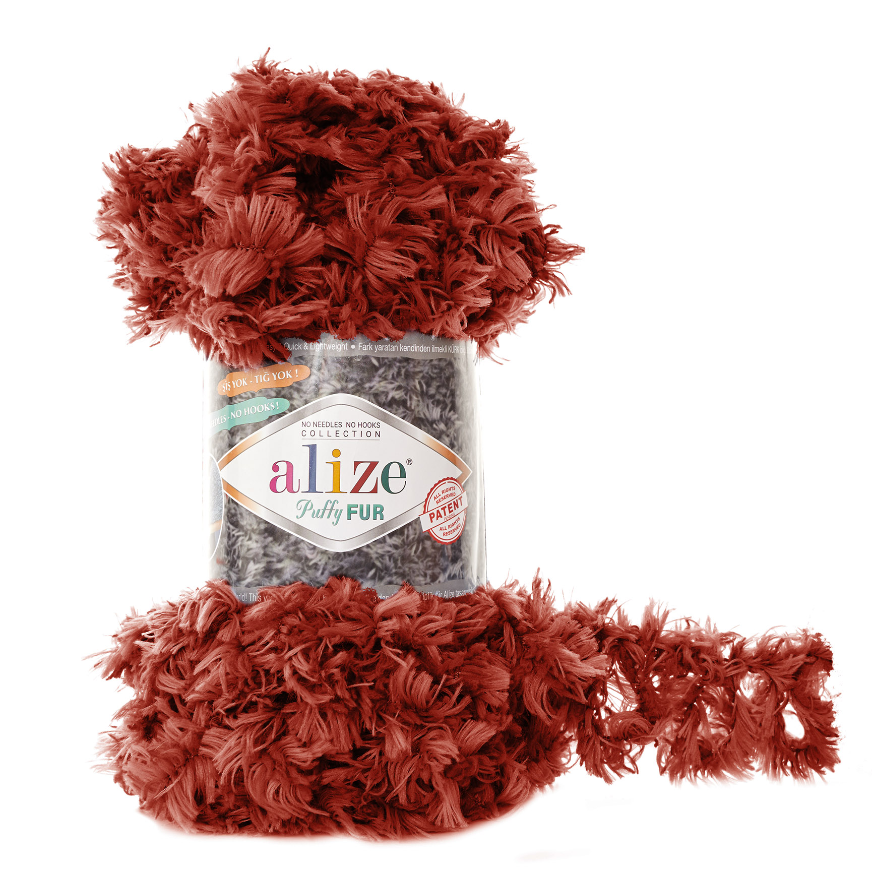 Wimper Loopity Garen, Alize Puffy Fur, Easy Finger Knitting - 4 Ball - GEEN SPIEZEN- NAALDEN- 6 Meter(100gr)- Hobby - - Sjaal - Baret - Handschoen - Jurk - Sjaal - Wrap - Diy - Made In Turkey: 6118