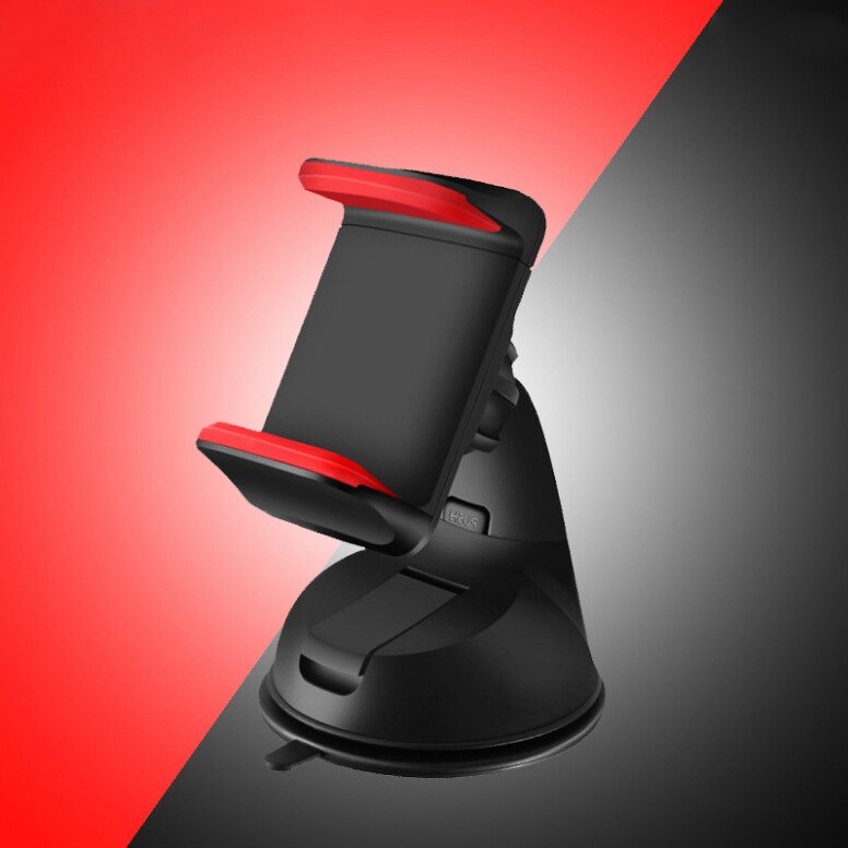 360 degree rotating universal car mobile phone holder dashboard silicone suction cup navigation stretch mobile phone holder: Black Red