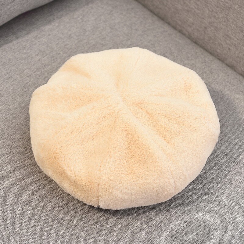 Femmes élégantes fausse fourrure bérets chapeaux décontracté couleur unie automne fille hiver coupe-vent chapeau femme Simple Vintage casquettes