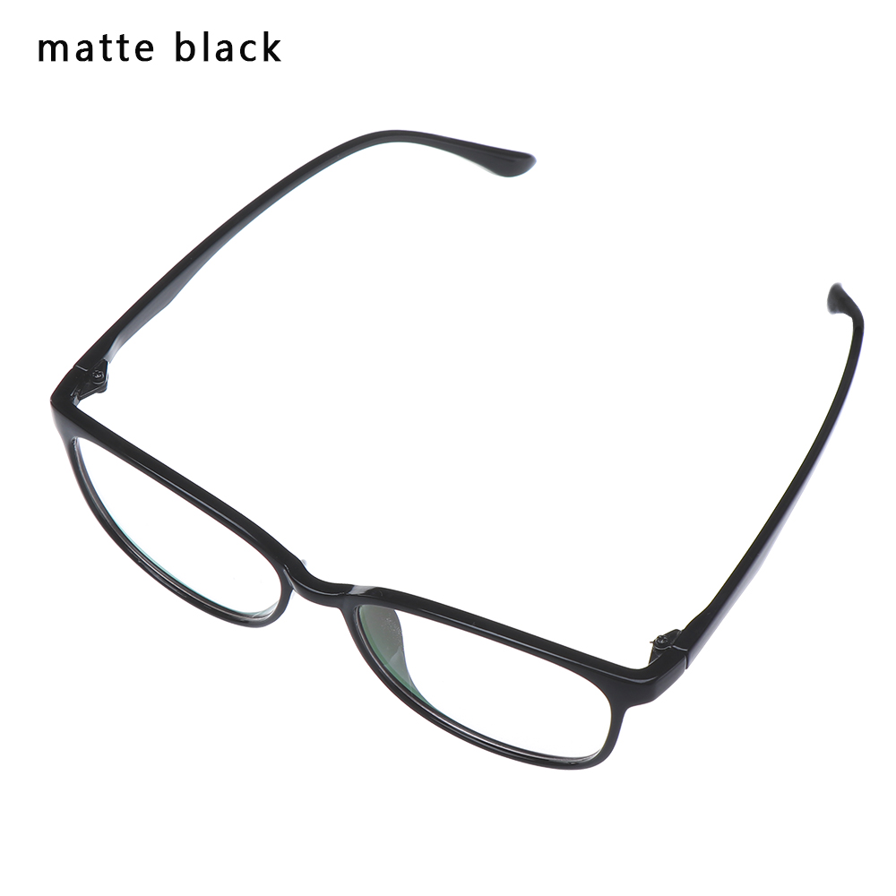Unisex 1 stk læsebriller lette gennemsigtige briller mænd kvinder cateye briller stel synspleje briller: Mat sort