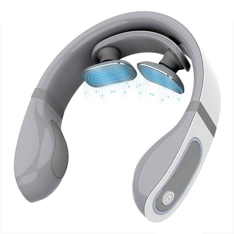 Wireless Electronic Neck Massager 4D Shiatsu Cervical Massager Stiff Neck Massage Health Care Therapy Pulse Pain Relief: 2 headRechargeable