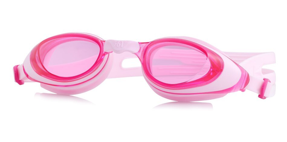 Gafas de natación para adultos y jóvenes, lentes transparentes antiniebla para entrenamiento en la piscina, impermeables, de silicona, 361: SLY196042-3 pink